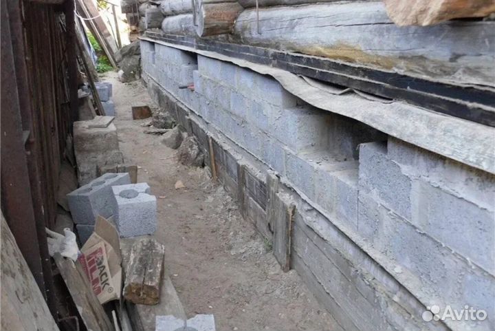 Фундамент венцы отмостка