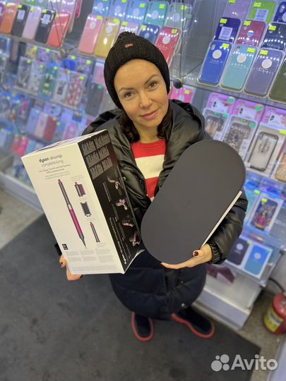 Стайлер dyson airwrap hs05 blue/rose+сумка