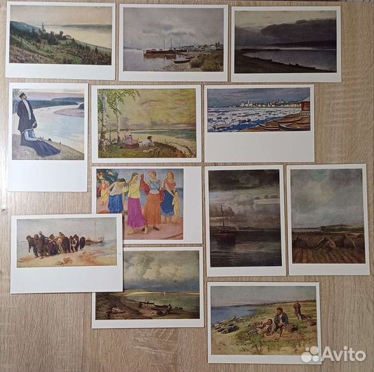 Волга, набор из 12 открыток 1964 года