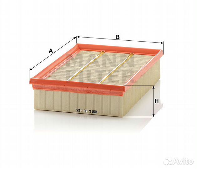 Фильтр воздушный Freelander 2 Mann