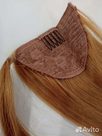 Накладной хвост из натуральных волос 40 см