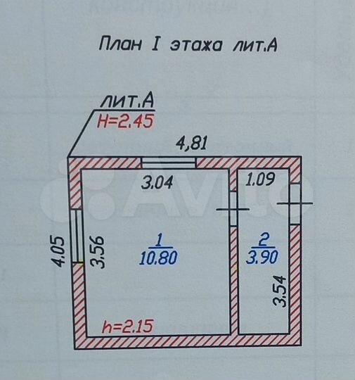 Дача 20 м² на участке 3 сот.