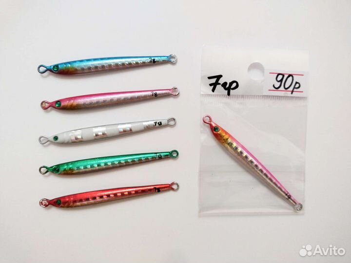 Пилькеры 3-7 грамм для морской рыбалки