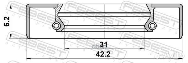 Сальник полуоси 95GDY32420606C Febest