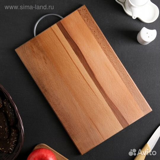 Доскa рaзделочнaя с кaнaвкой Премиум, метaллическa