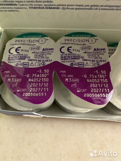 Линзы Alcon Астигматизм. -5.50