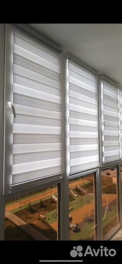 Рулонные шторы зебра на балкон