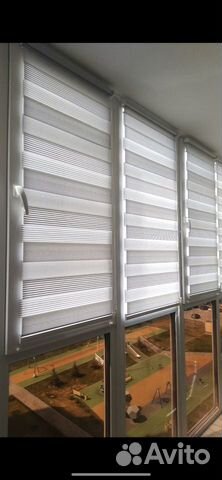 Рулонные шторы зебра на балкон