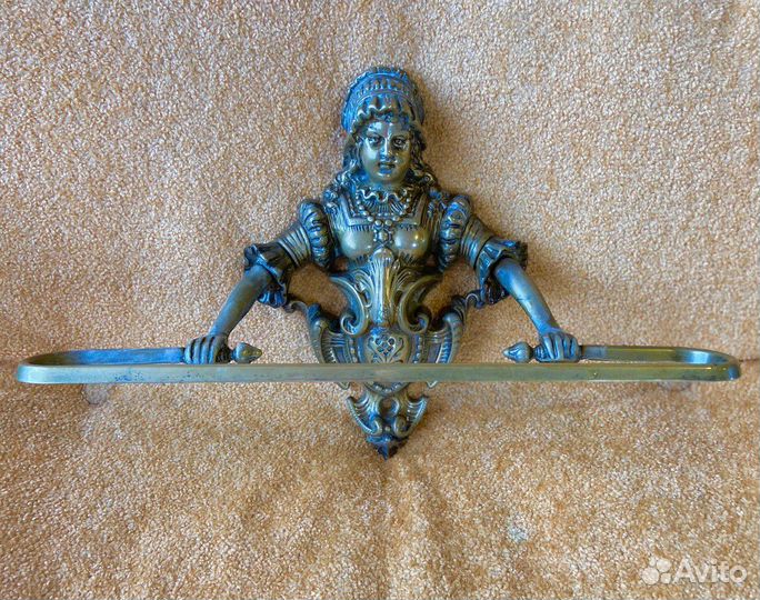 Держатель для полотенец бронза латунь винтаж Европ