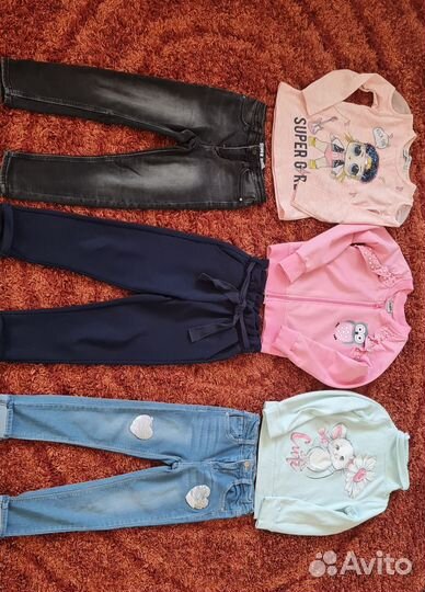 Вещи пакетом на девочку размер 98-104