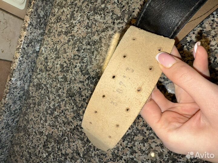 Ремень кожаный широкий Brussli