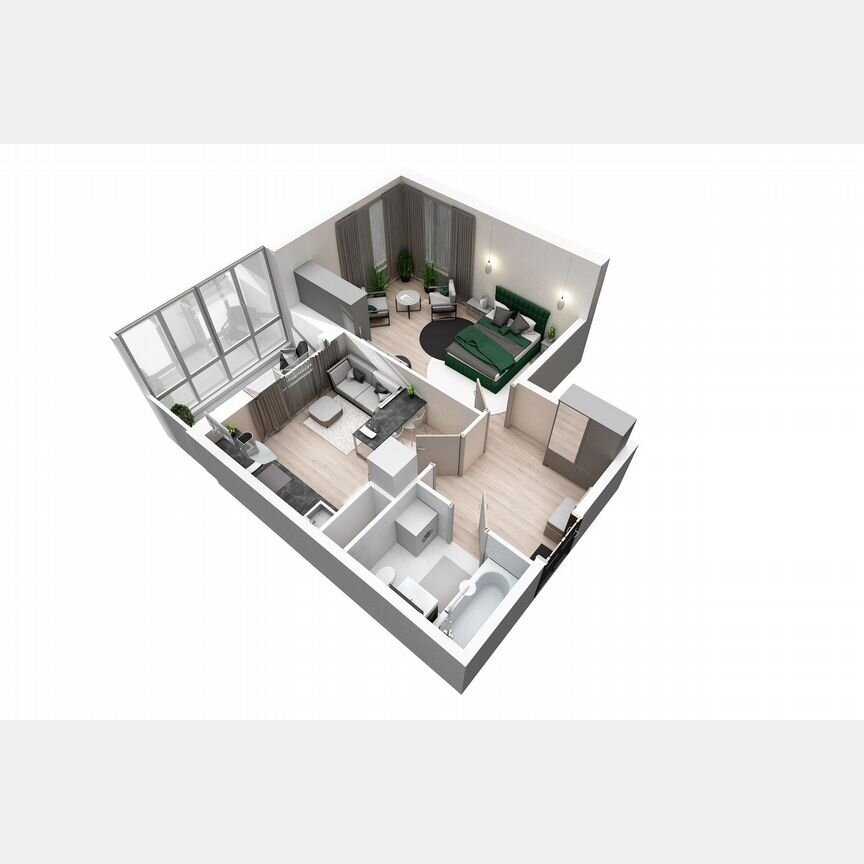 1-к. квартира, 44,5 м², 3/8 эт.