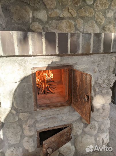 Беседка с мангалом, тандыром и печью под казан