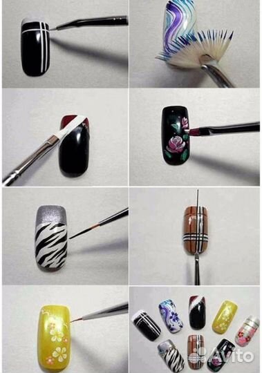Набор кистей для дизайна на ногтях
