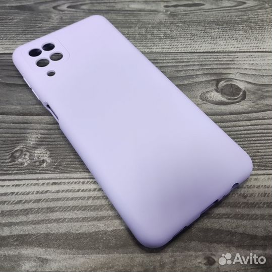 Чехол для samsung A12 Silicone Cover сиреневый