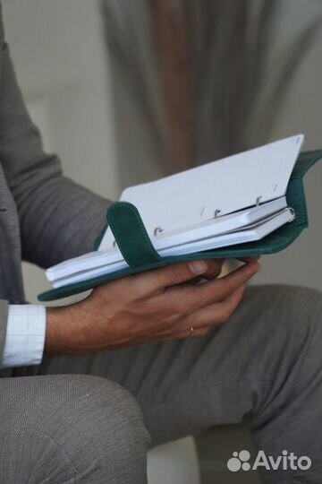 Блокнот ежедневник с гравировкой из кожи