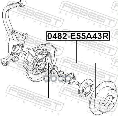 Ступица 0482-E55A43R задняя (MB864968) Mitsubishi