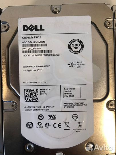Dell SAS 300G 15K 3.5