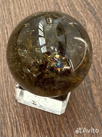 Шар/ цитрин/природный