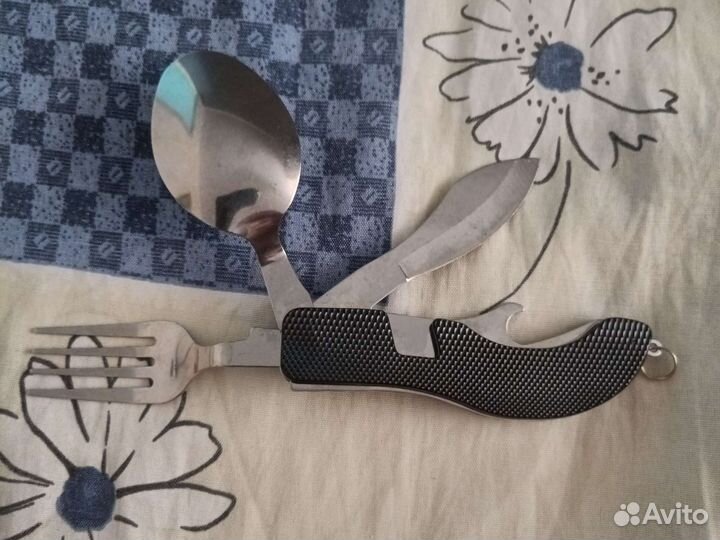 Походный набор ложка-вилка-нож
