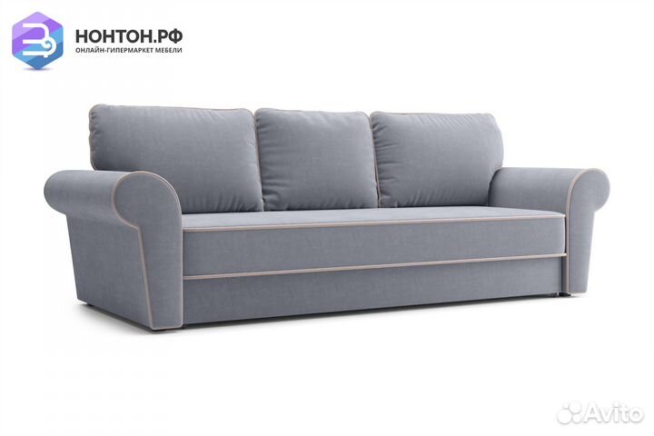 Диван еврокнижка Прованс 3-х местный серый