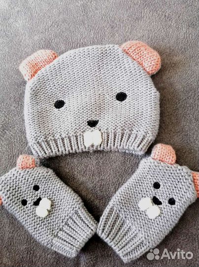 Комплект шапочка и рукавички
