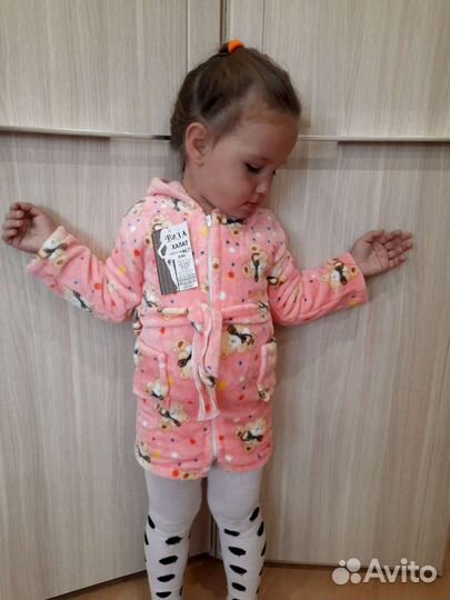 Халат новый из велсофта на р.92-98