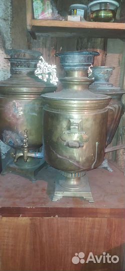 Старинный дровяной самовар