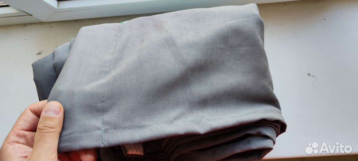 Новые матовые шторы серого цвета