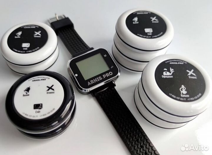 Кнопка вызова персонала, официанта, часы-пейджер