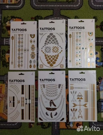Флеш-тату золотые/Flash tattoos