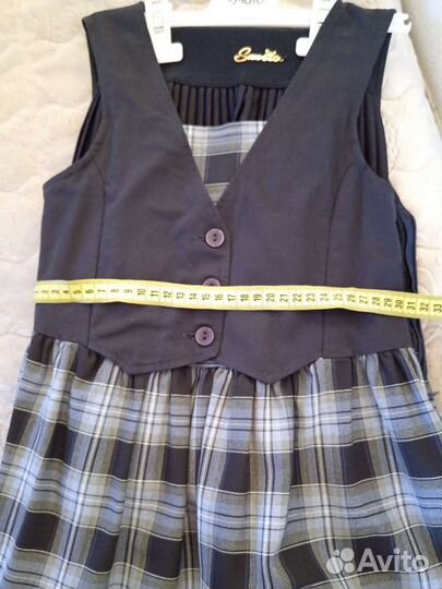 Школьная форма синяя клетка