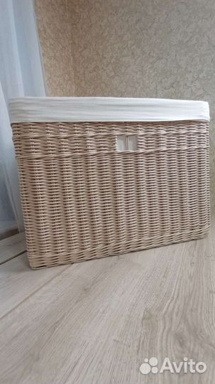 Корзина для белья плетёная