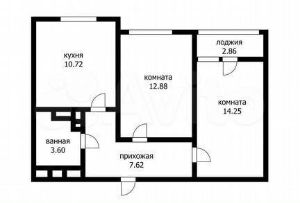 2-к. квартира, 51 м², 3/16 эт.