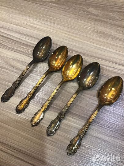 Ложки чайные СССР золотая роза