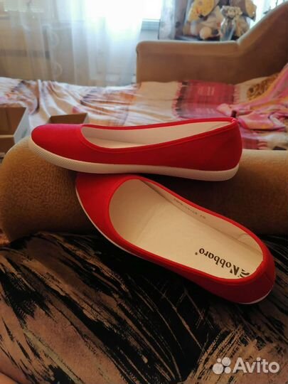 Балетки текстильные