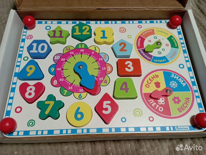 Бизиборд детский часики