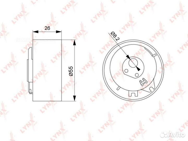 Lynxauto PB-1240 Ролик натяжной ремня грм