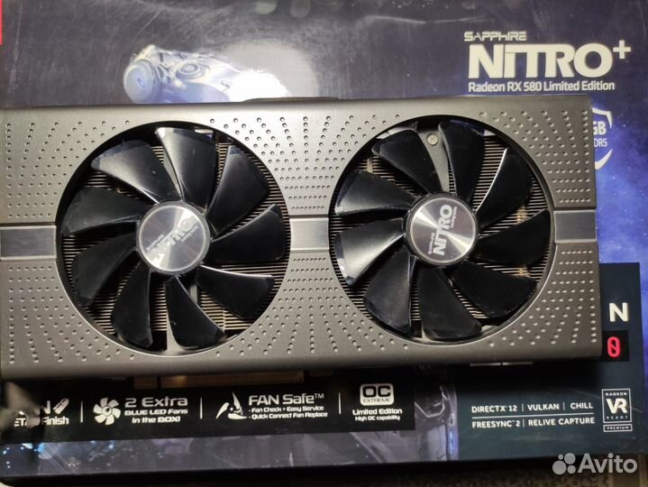 Видеокарта rx580 8gb sapphire