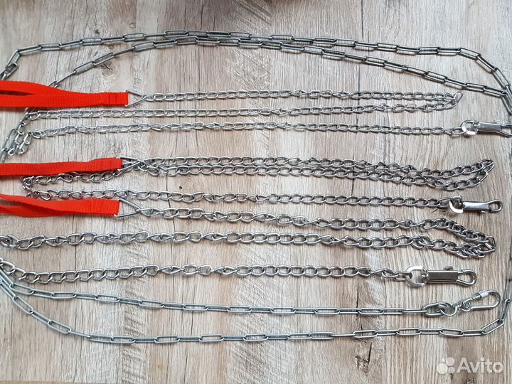 Цепи привязочные и прогулочные для собак