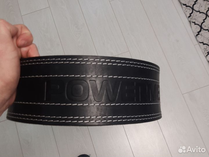 Пояс тяжелоатлетический powermens с карабином