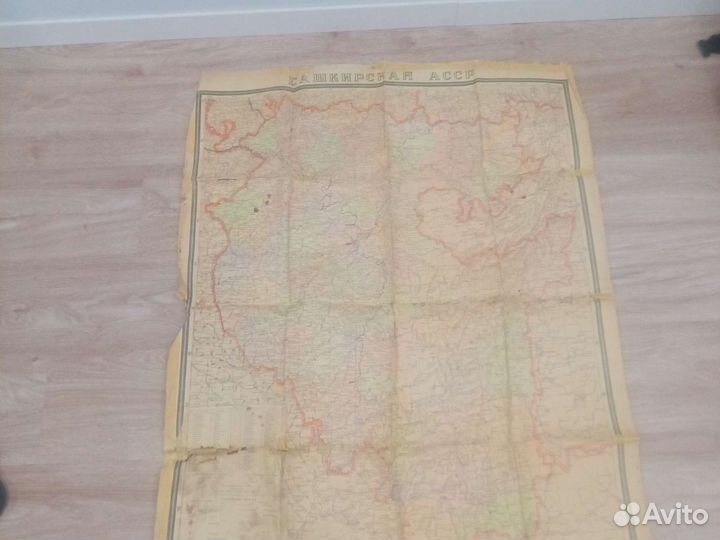 Карта Башкирской асср