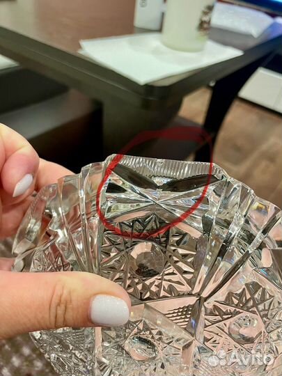 Хрустальная пепельница времен СССР