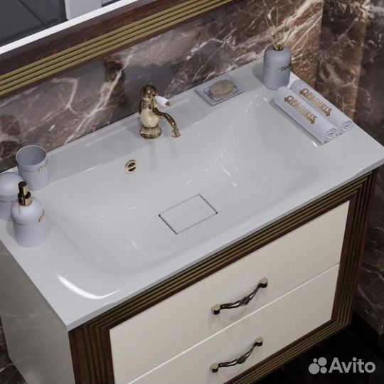 Мебель для ванной Опадирис Карат 80 золото