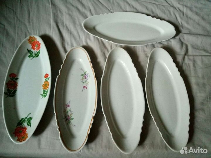 Блюдо, селедочница Дулево