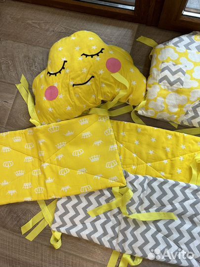 Мягкие бортики для детской кроватки