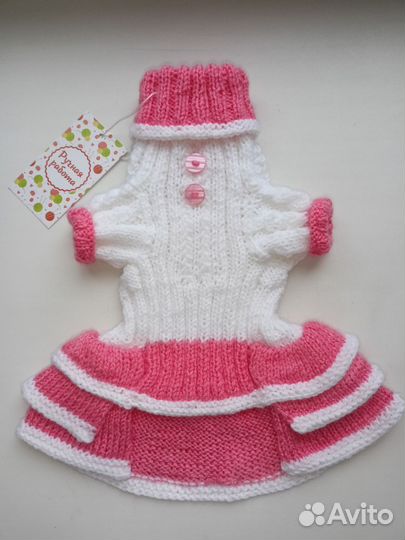 Платье вязаное для собаки