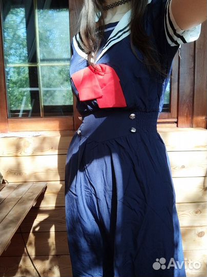 Платье школьное с воротником