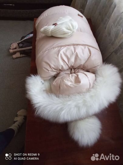 Меховой конверт в коляску овчина