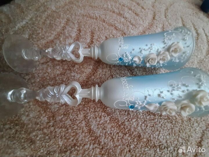 Свадебные бокалы жених, невеста